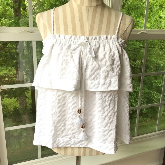 Lilly Pulitzer Mays spaghetti strap flounce top - Picture 3 of 8